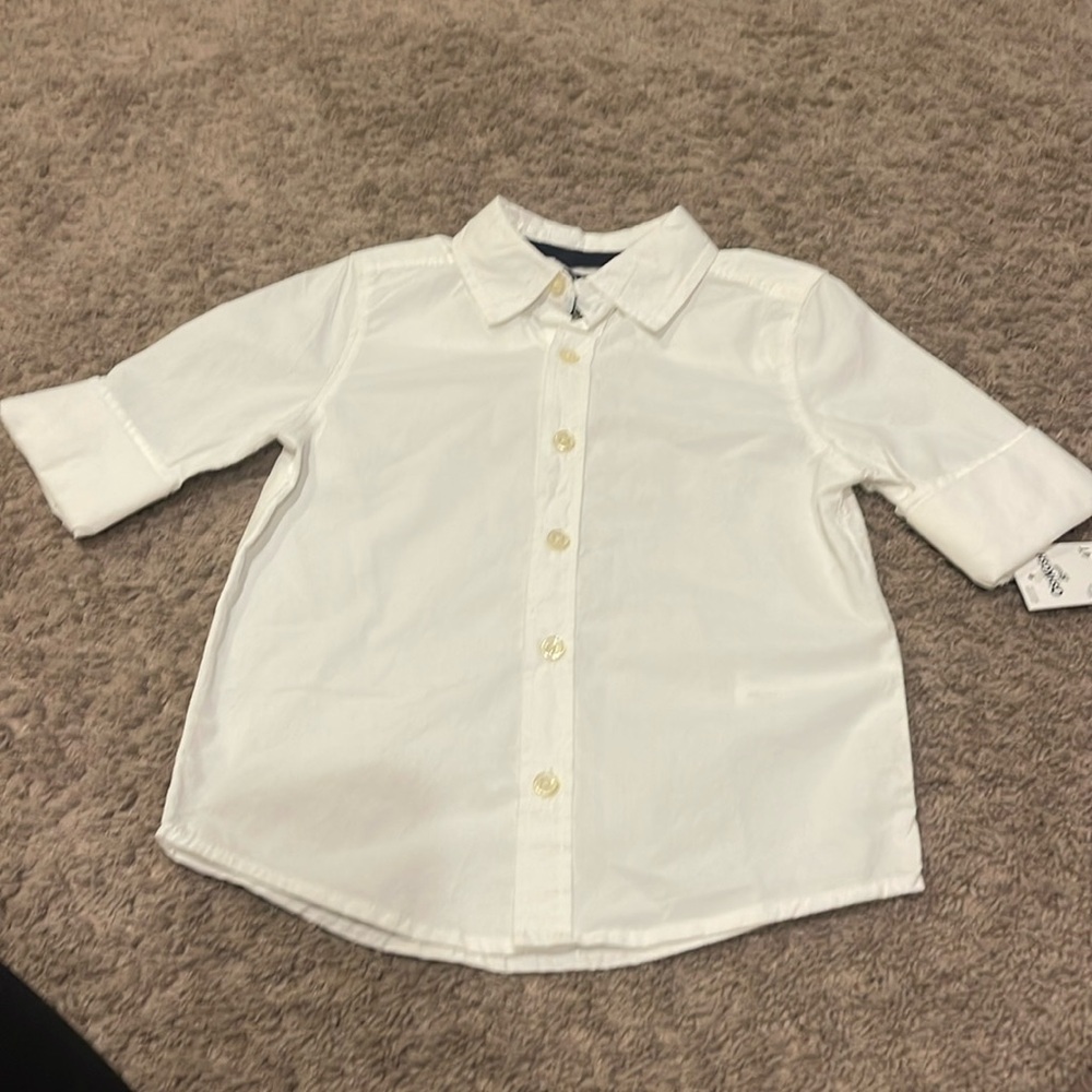 Long sleeve button up top collared shirt